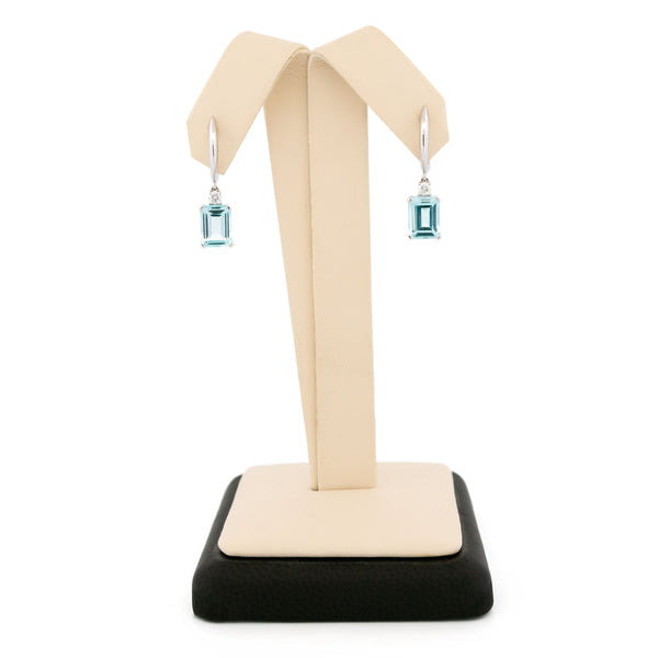 Diamond Topaz 18k Pendant Earrings 16202-8745