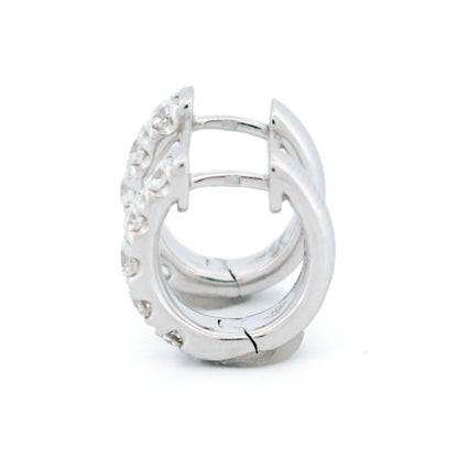 1ct Diamond Creole Huggie Earrings