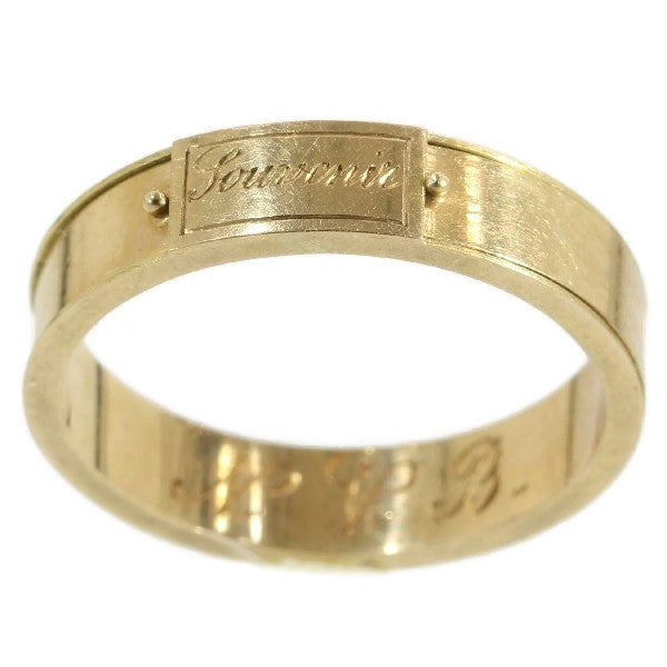 Antique Victorian 18ct Gold Souvenir Ring