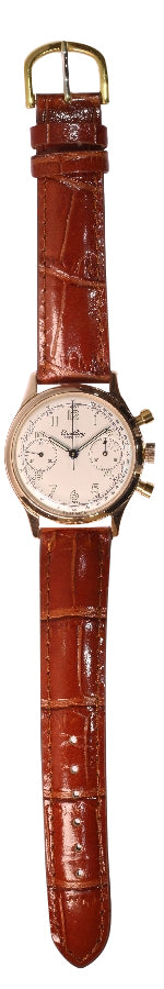 Vintage Breitling Premier Men's Wristwatch In 18 Carat Rose Gold