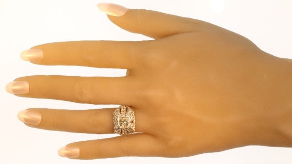 Sparkling Vintage Art Deco 3.78ct Diamond Cocktail Engagement Ring
