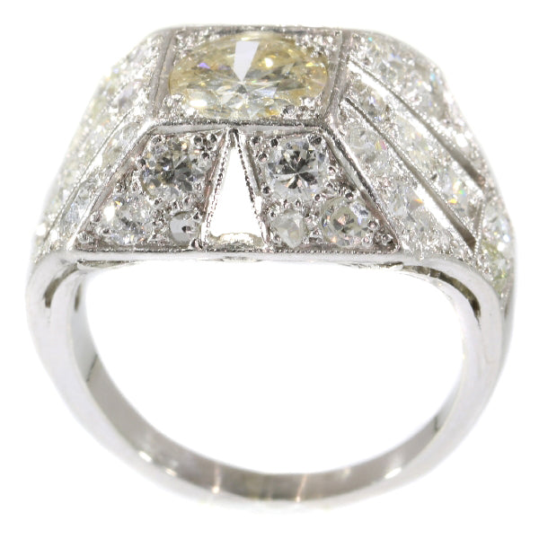 Sparkling Vintage Art Deco 3.78ct Diamond Cocktail Engagement Ring