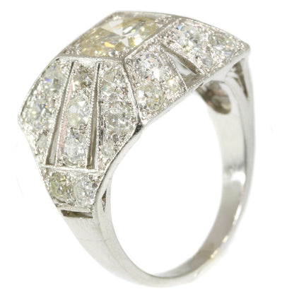 Sparkling Vintage Art Deco 3.78ct Diamond Cocktail Engagement Ring