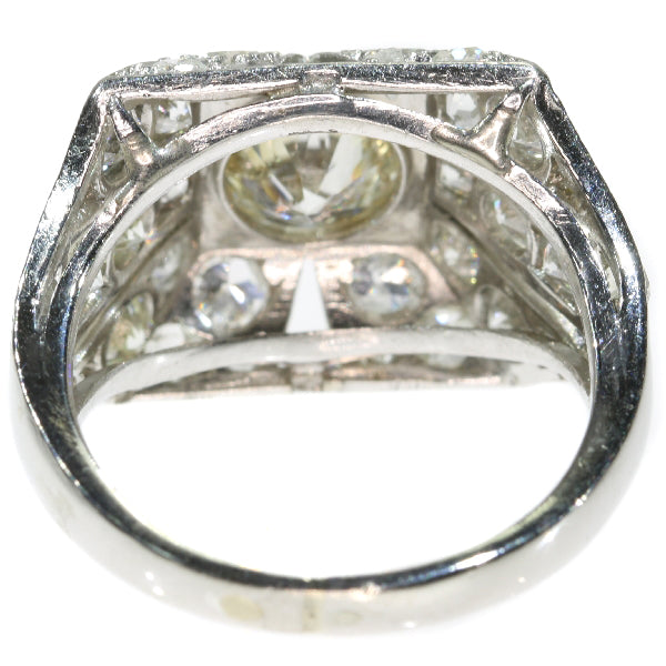 Sparkling Vintage Art Deco 3.78ct Diamond Cocktail Engagement Ring