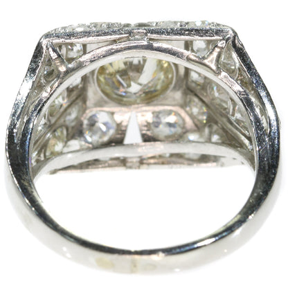 Sparkling Vintage Art Deco 3.78ct Diamond Cocktail Engagement Ring