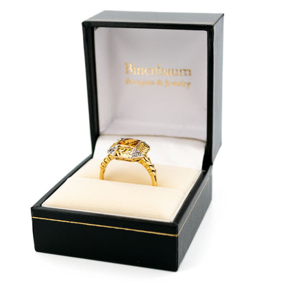 Citrine Diamond 18k Ring 16412-8843