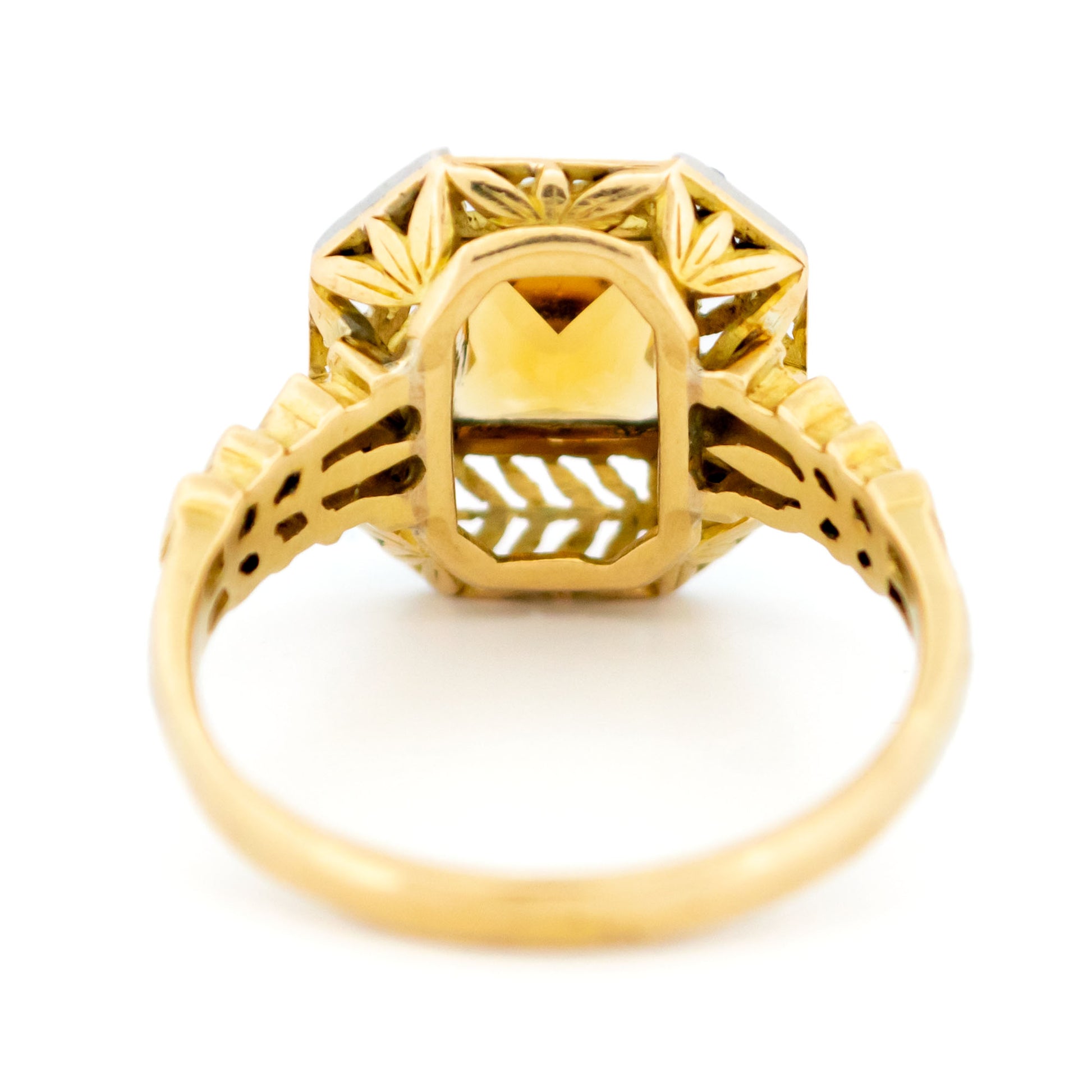 Citrine Diamond 18k Ring 16412-8843