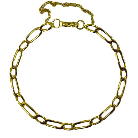 18ct Yellow Gold Twisted Figaro Curb Link Bracelet
