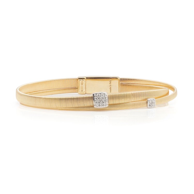 Marco Bicego Italian 18ct Yellow Gold Bracelet with Diamonds