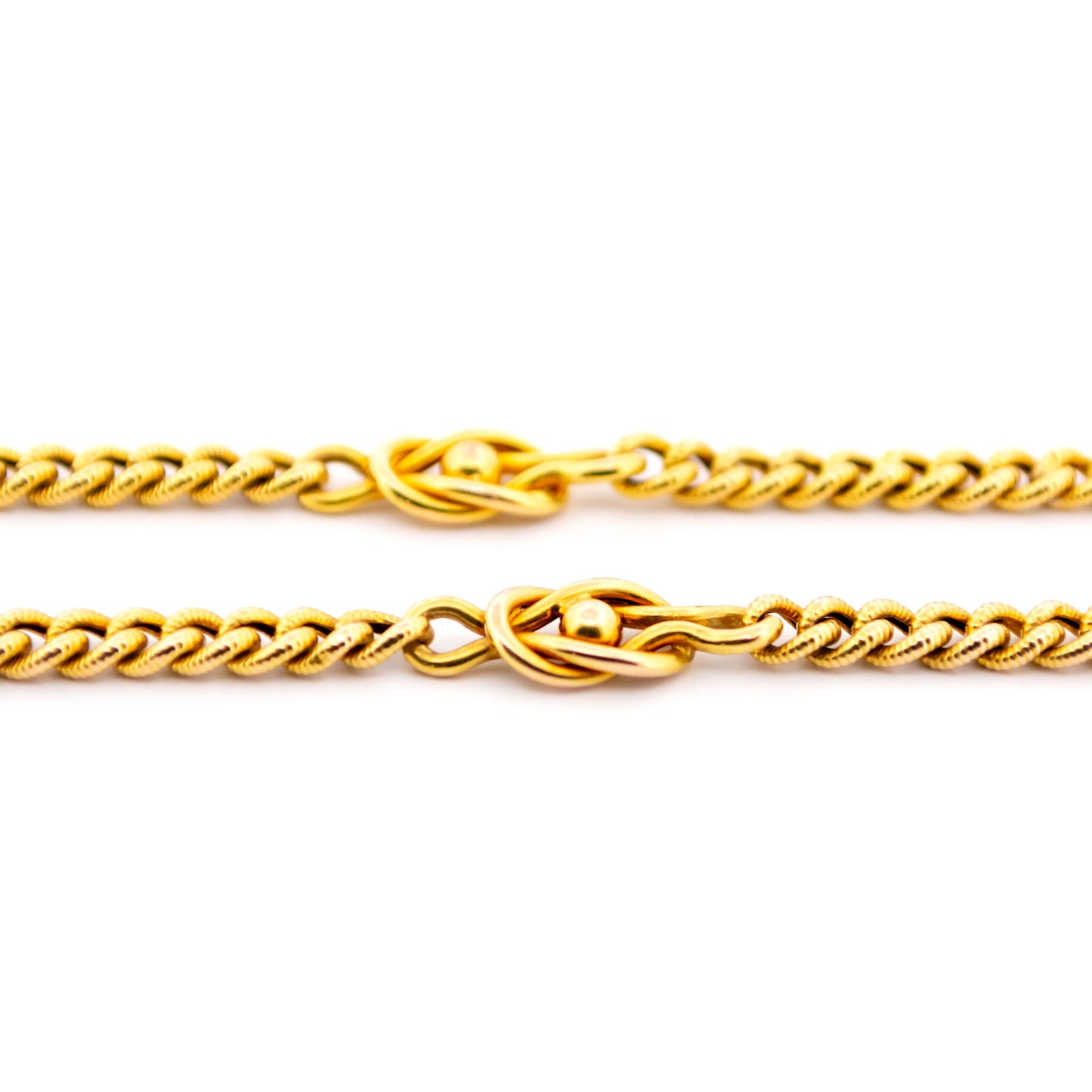 14k Curb With Knot Stations Necklace 16526-8863