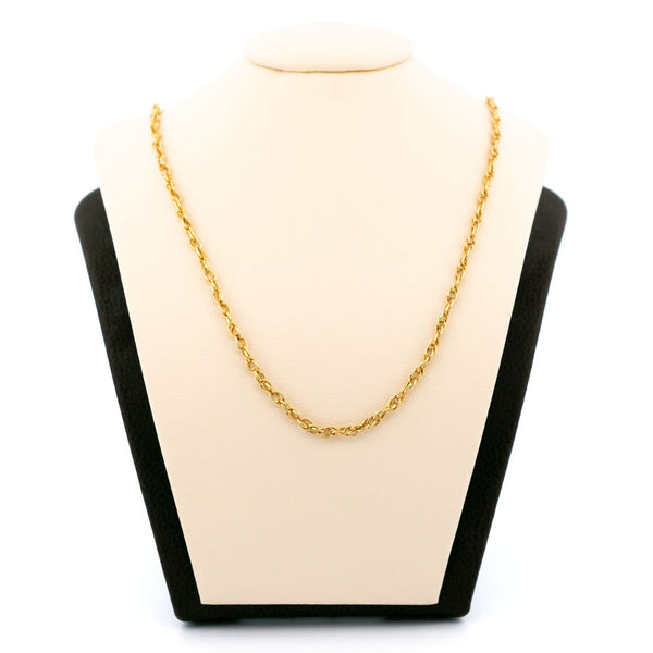 A yellow gold Prince of Wales link chain necklace