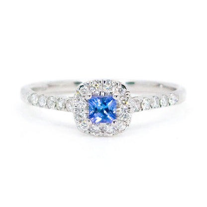 Diamond Tanzanite 14k Cluster Ring 16605-2001