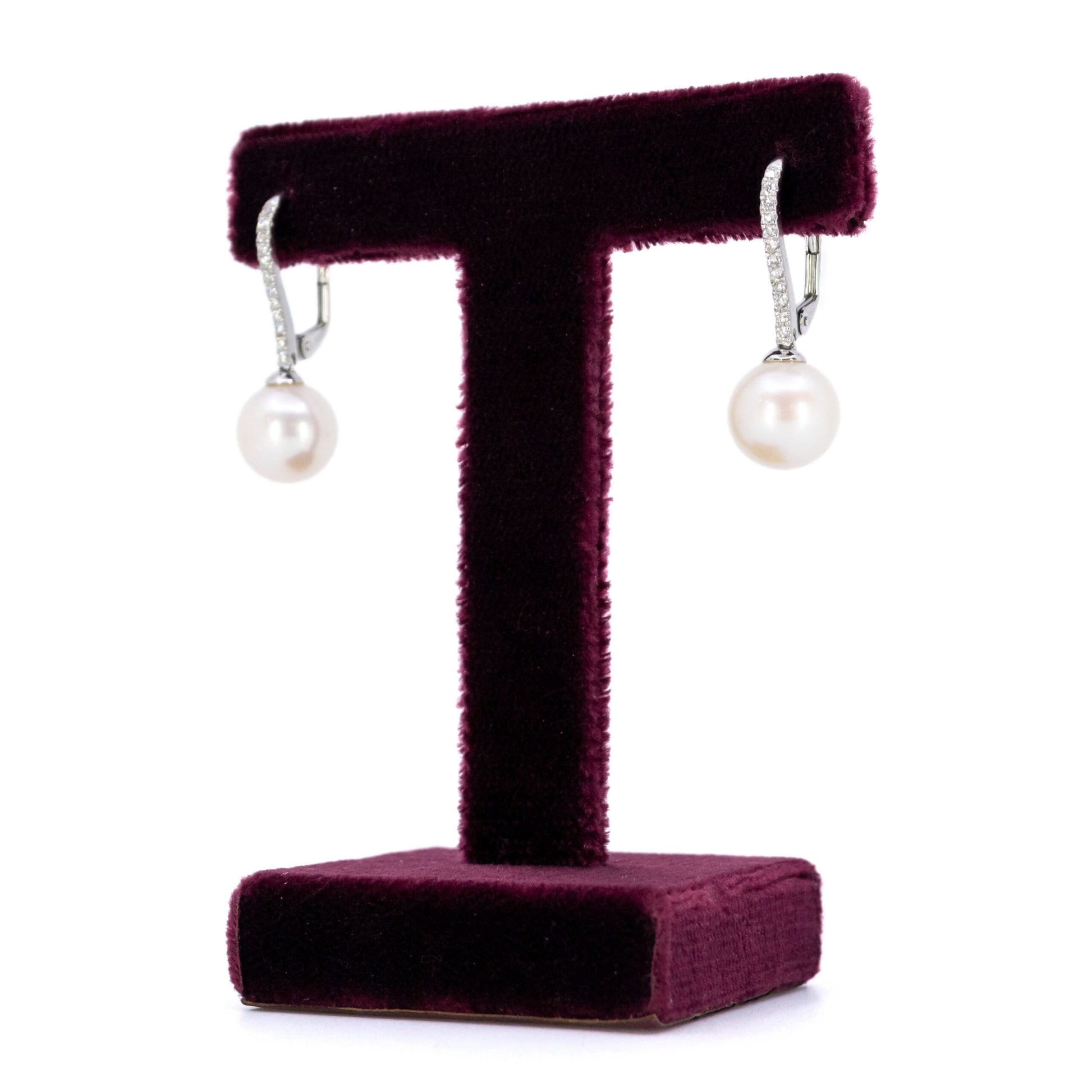 Diamond Pearl 14k Pendant Earrings 16623-8904
