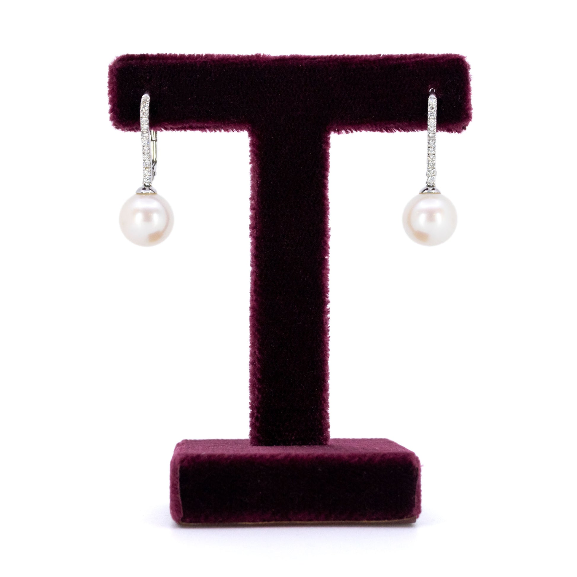 Diamond Pearl 14k Pendant Earrings 16623-8904