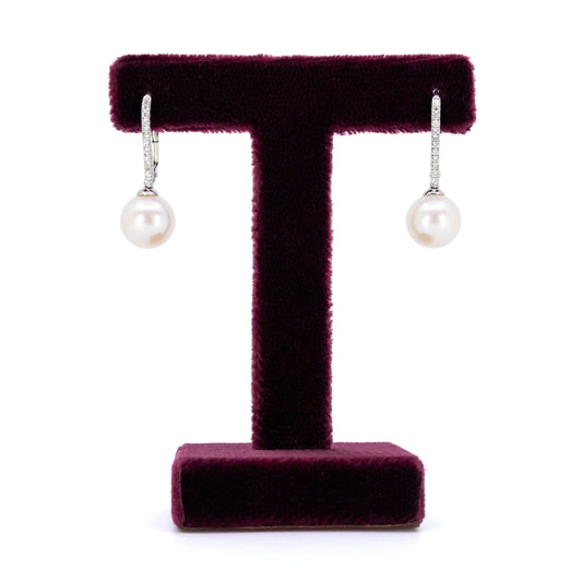 Diamond Pearl 14k Pendant Earrings 16623-8904