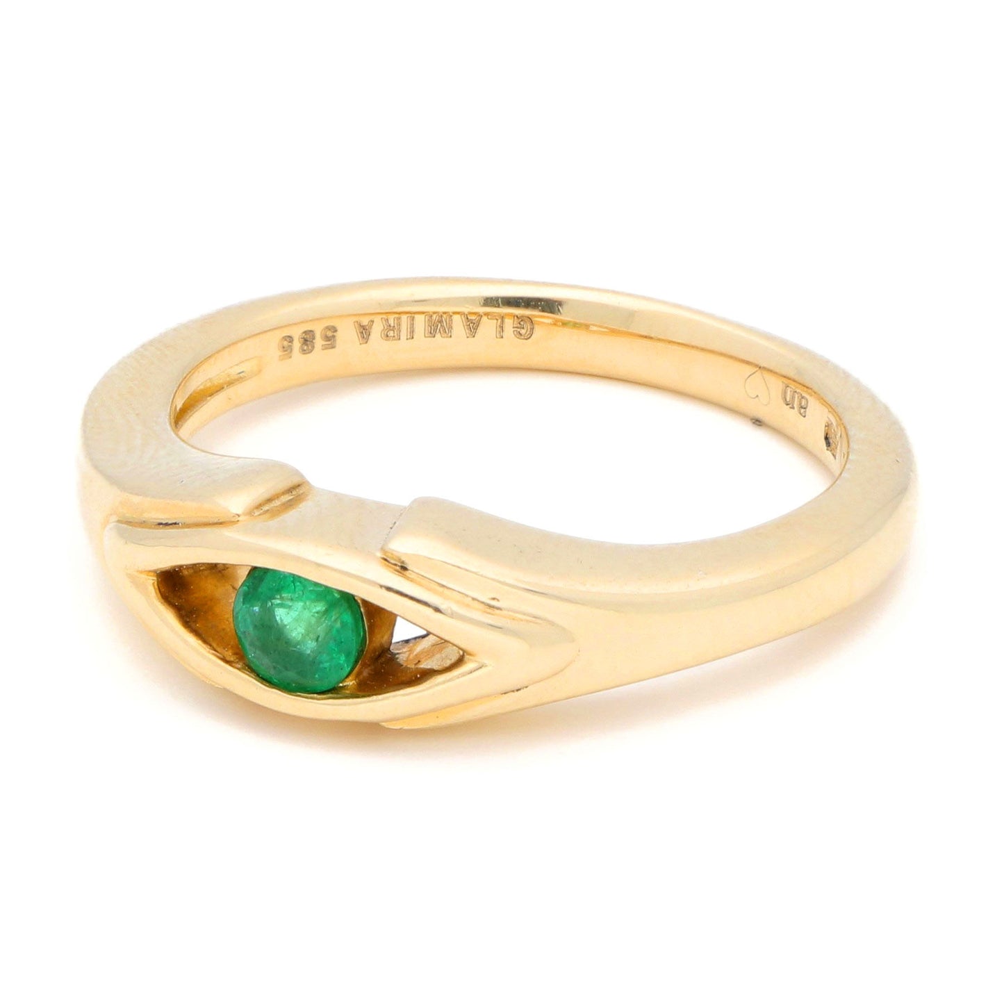 Pre Owned Emerald Solitaire Engagement Ring by Glamira