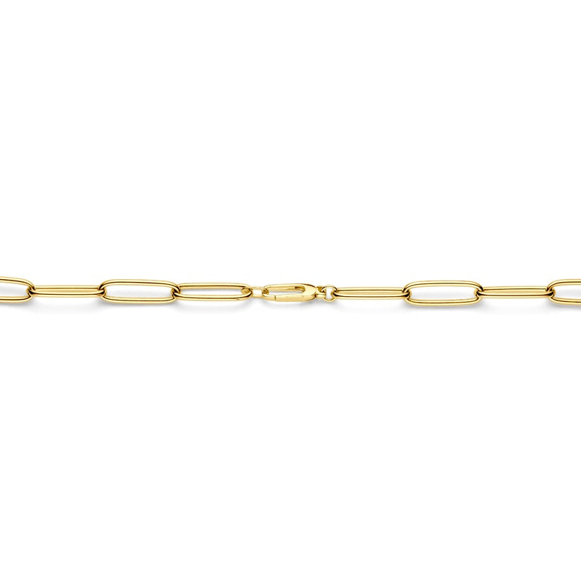 14ct Yellow Gold Paper Clip Link Chain Necklace