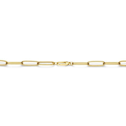 14ct Yellow Gold Paper Clip Link Chain Necklace