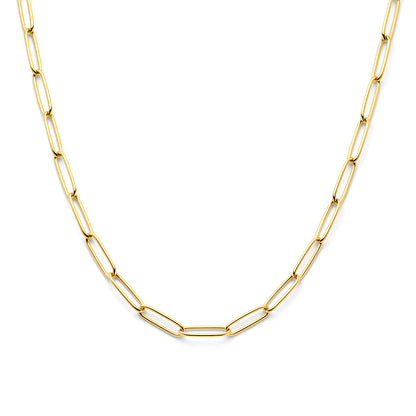 14ct Yellow Gold Paper Clip Link Chain Necklace