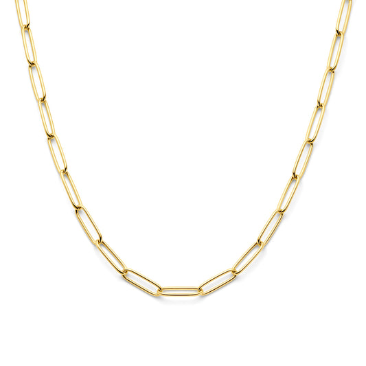 14ct Yellow Gold Paper Clip Link Chain Necklace