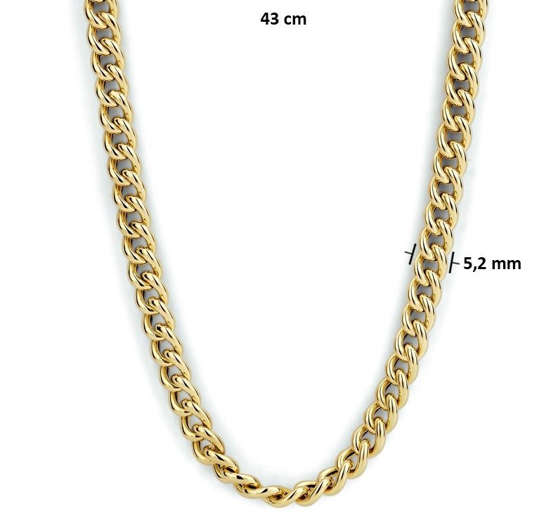 14k Yellow Gold Curb Link Necklace 16690-8938