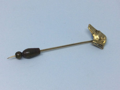 Antique Edwardian Diamond Set Dog Head Tie Pin