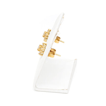 Diamond 18k Rosette Stud Earrings 16717-8953