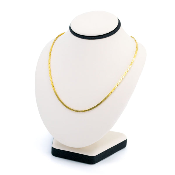 14 Carat Yellow Gold  "Cobra Link" Necklace