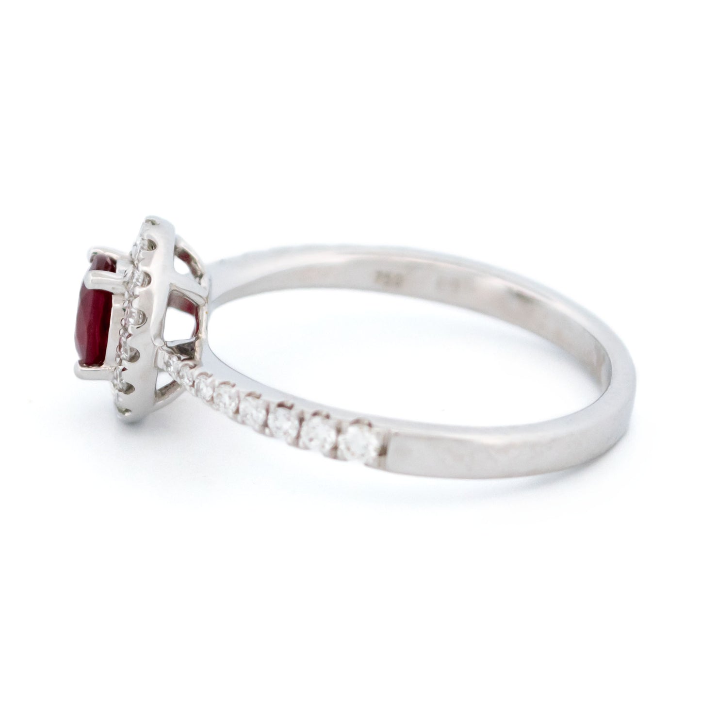 Diamond Ruby 18k Cluster Ring 16728-8963