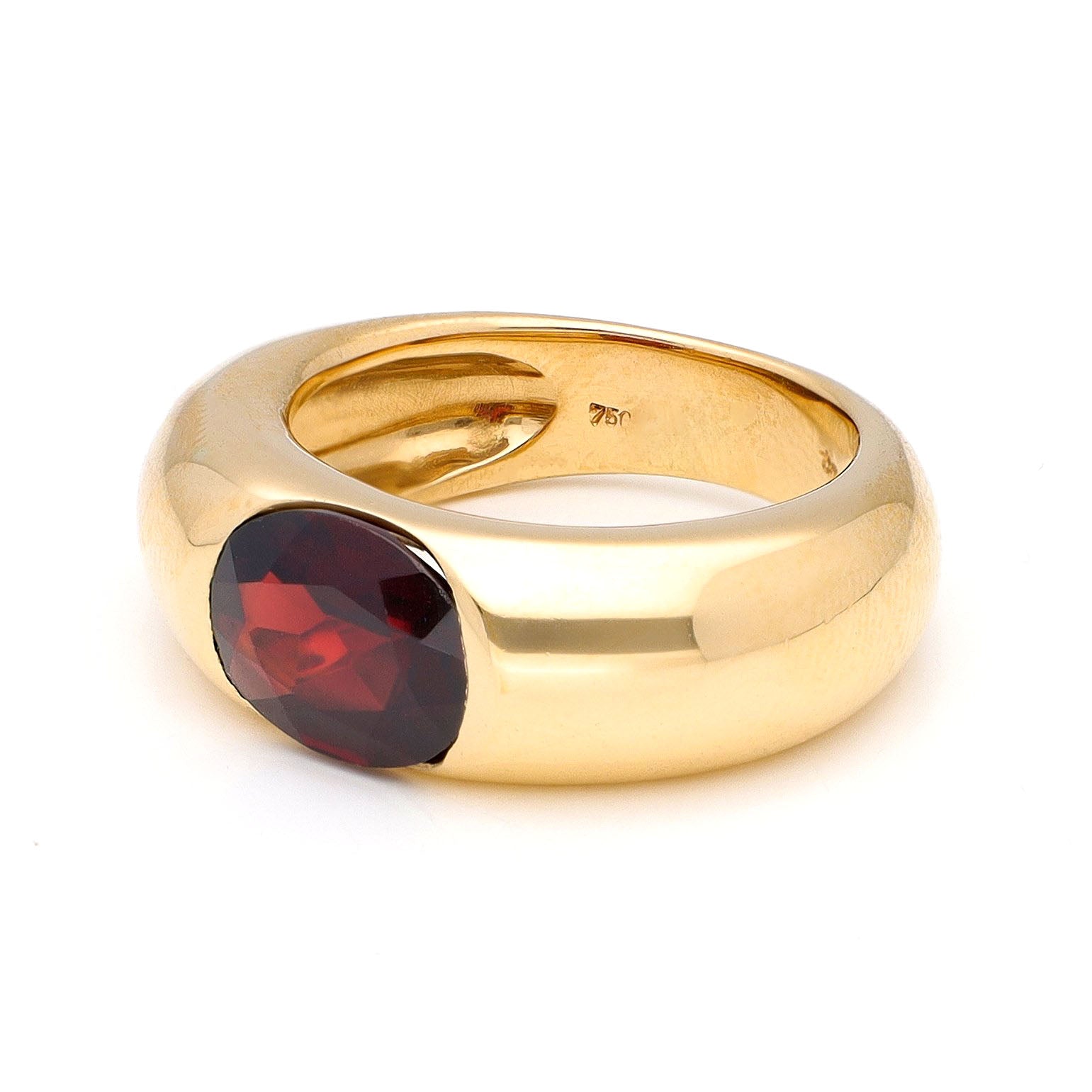 Garnet 18k Gypsy Ring 16736-8970