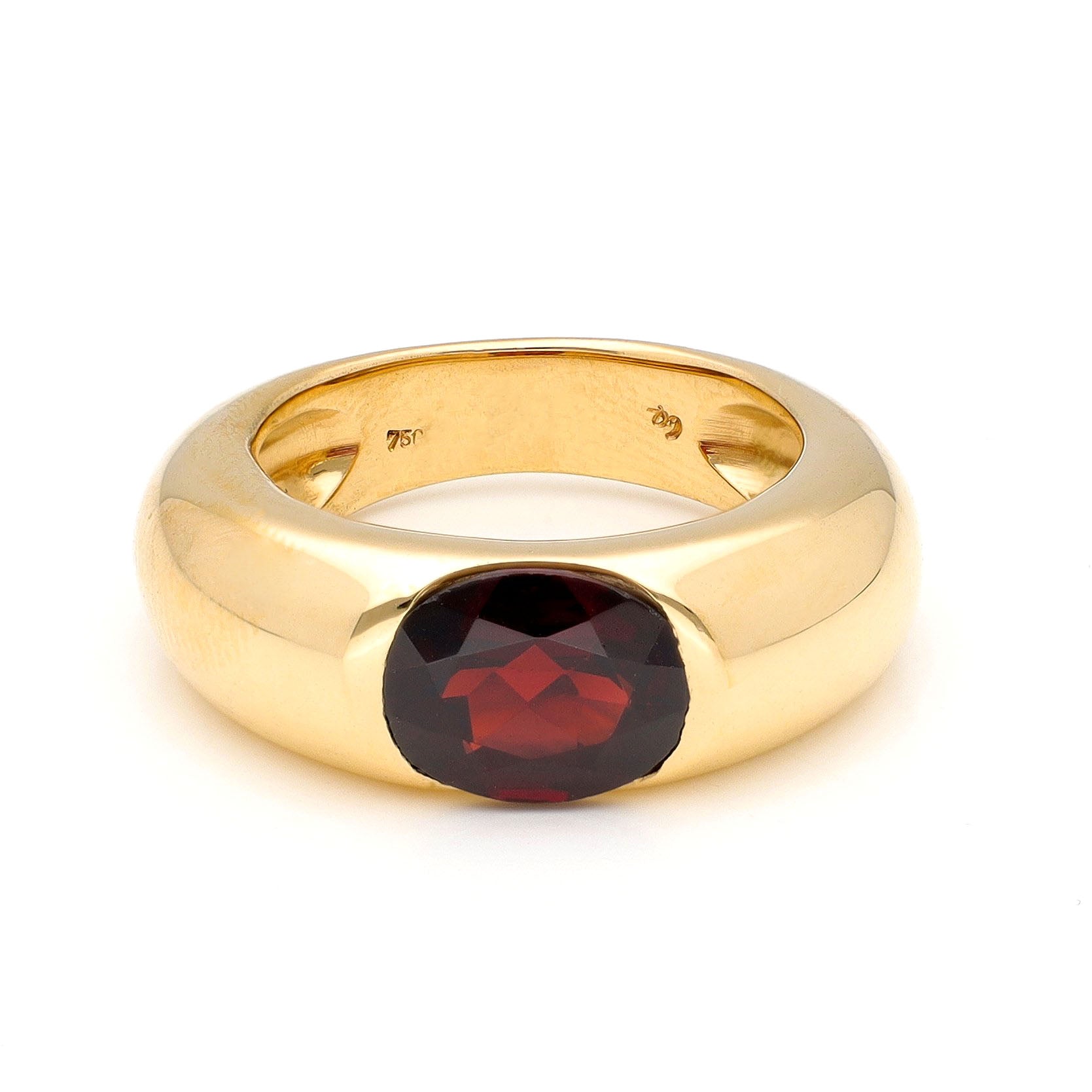 Garnet 18k Gypsy Ring 16736-8970