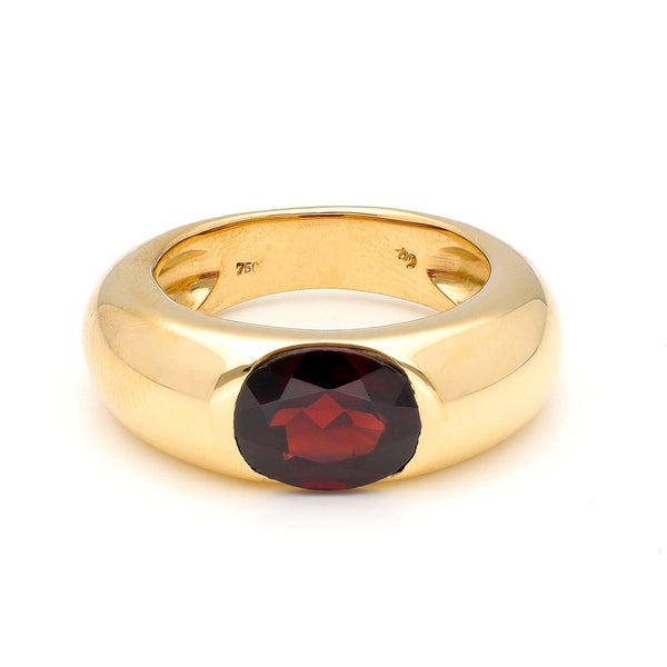 Garnet 18k Gypsy Ring 16736-8970