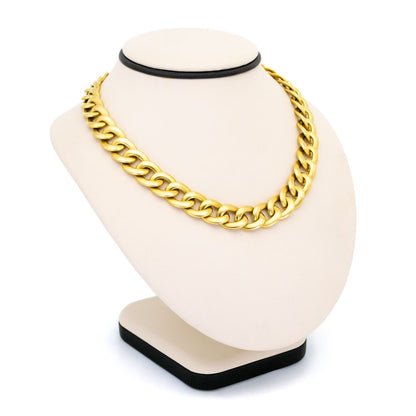 Vintage Italian 18ct Yellow Gold Curb Link Necklace