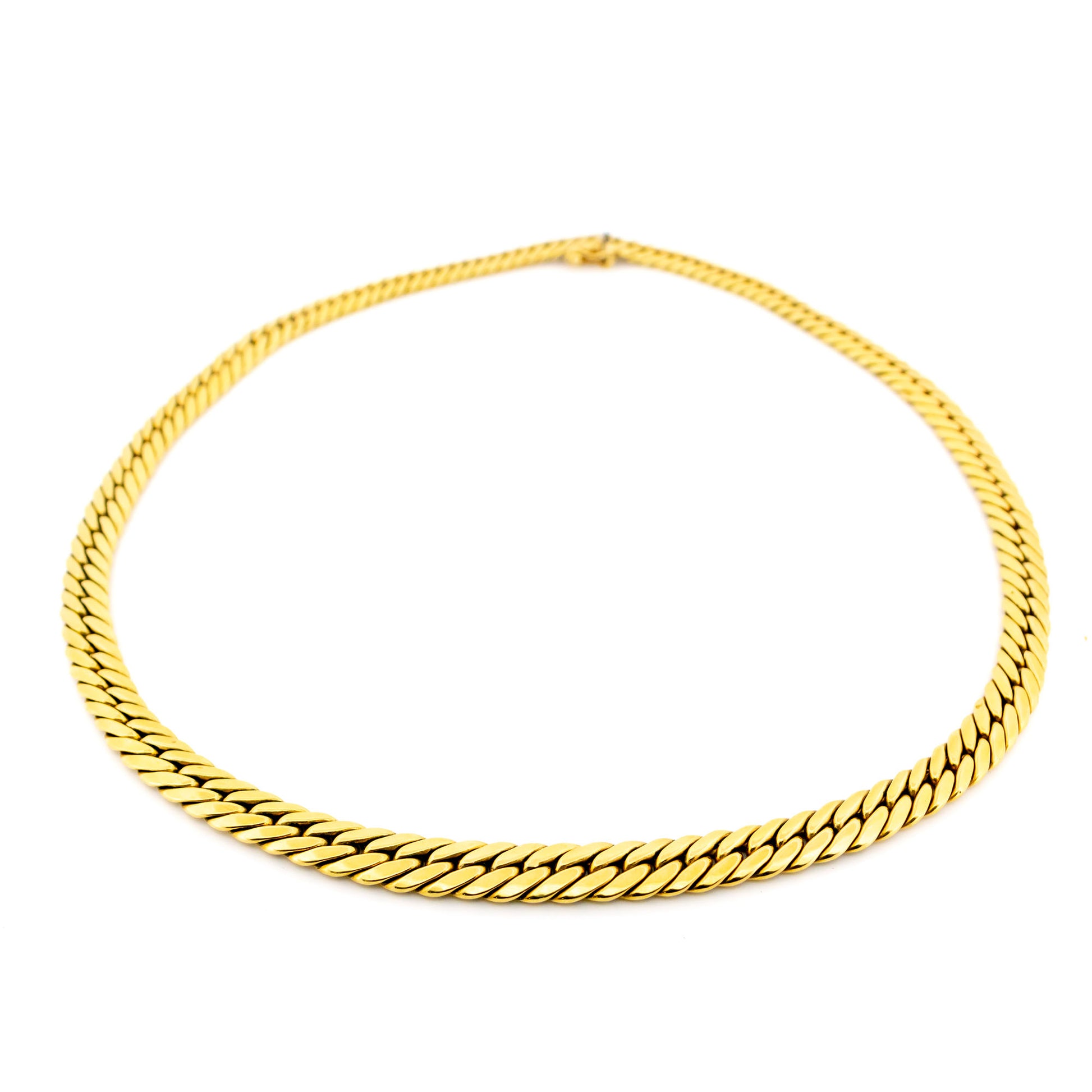 Vintage 18ct Yellow Gold Curb Link Necklace