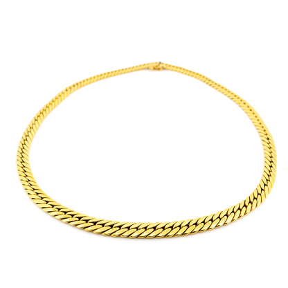 Vintage 18ct Yellow Gold Curb Link Necklace
