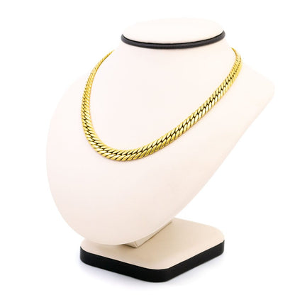Vintage 18 Carat Yellow Gold Curb Link Necklace