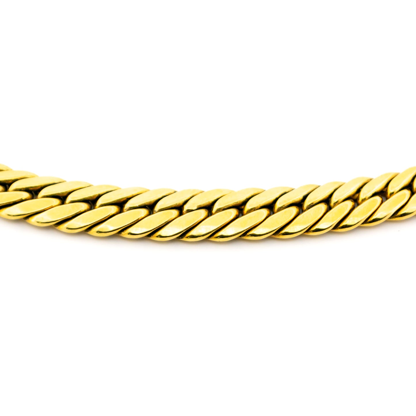 Vintage 18ct Yellow Gold Curb Link Necklace