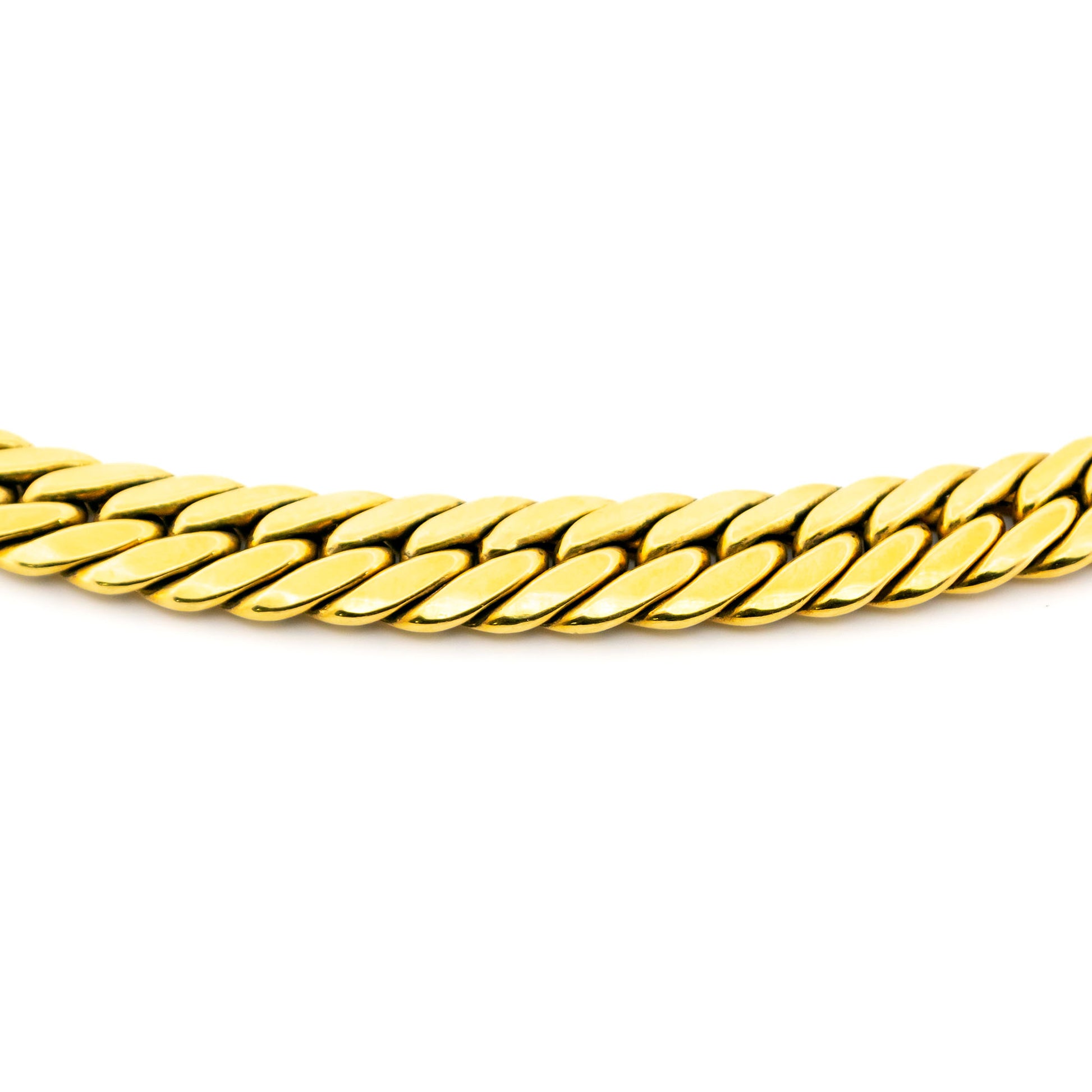 Vintage 18ct Yellow Gold Curb Link Necklace
