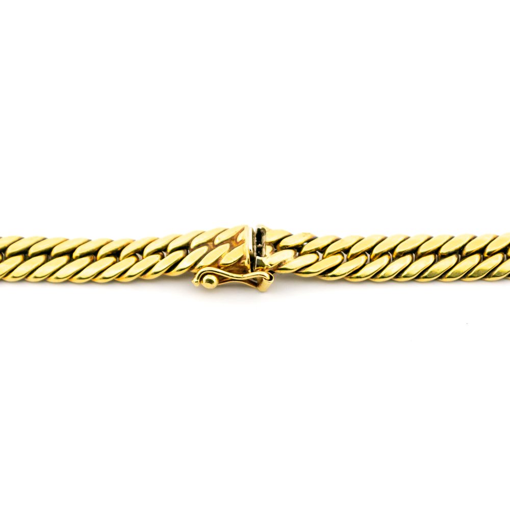 Vintage 18 Carat Yellow Gold Curb Link Necklace