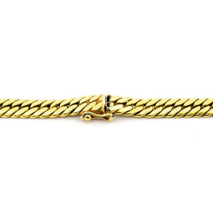 Vintage 18 Carat Yellow Gold Curb Link Necklace