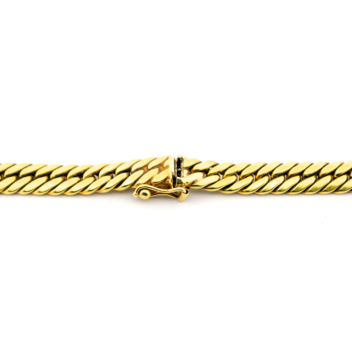Vintage 18ct Yellow Gold Curb Link Necklace