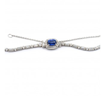 Sapphire and Diamond Fringe Necklace
