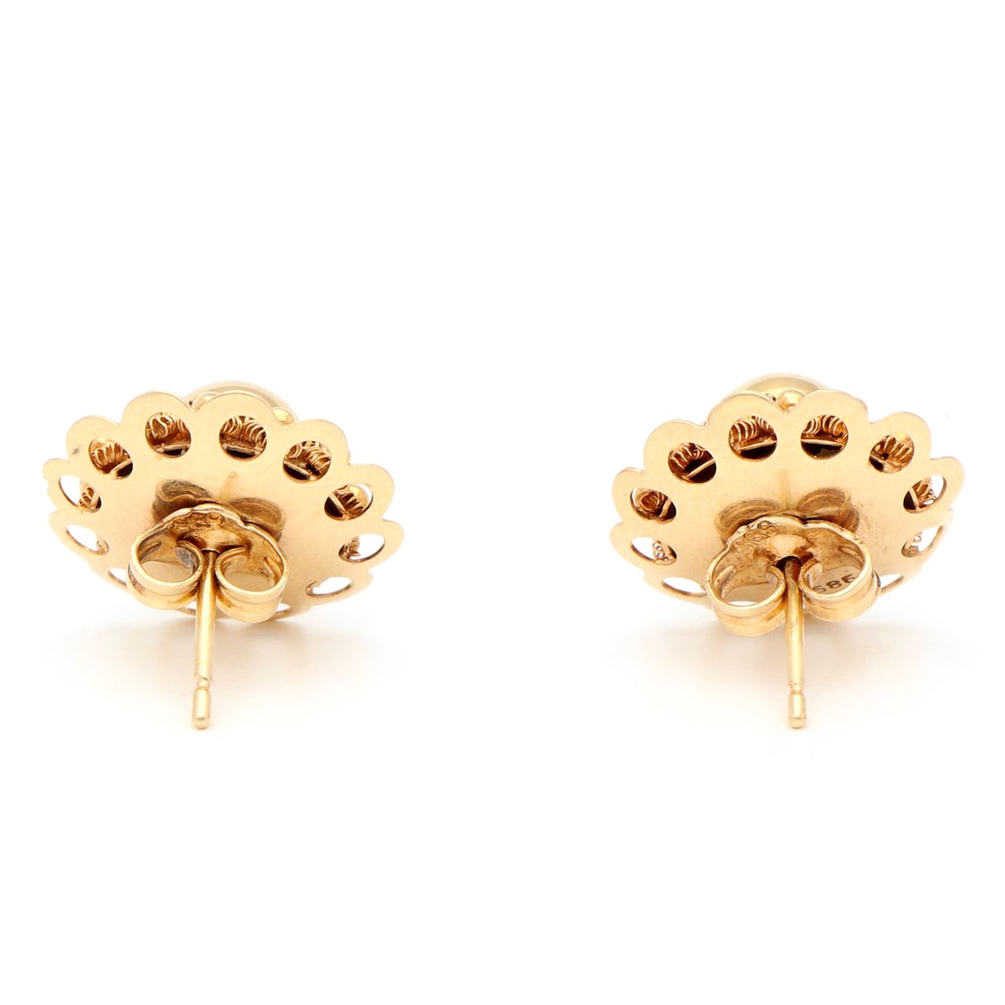 Vintage 14ct Yellow Gold Zeeuwse Knop Stud Earrings