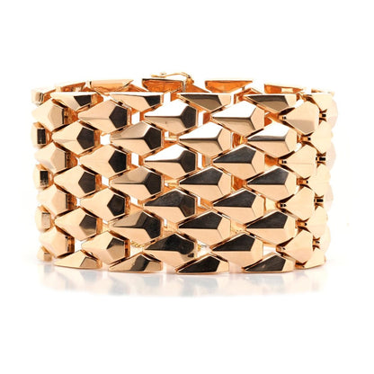 18 Yellow Gold Wide Teardrop Link Bracelet