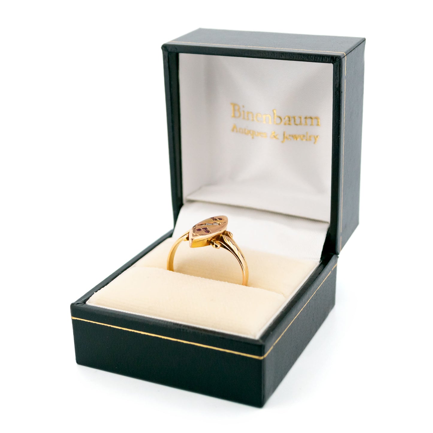 Diamond Ruby 14k Navette-Shape Ring 16912-9014