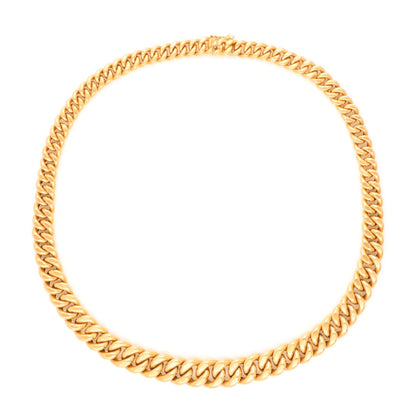 Vintage 18ct Yellow Gold Graduated Curb Link Necklace