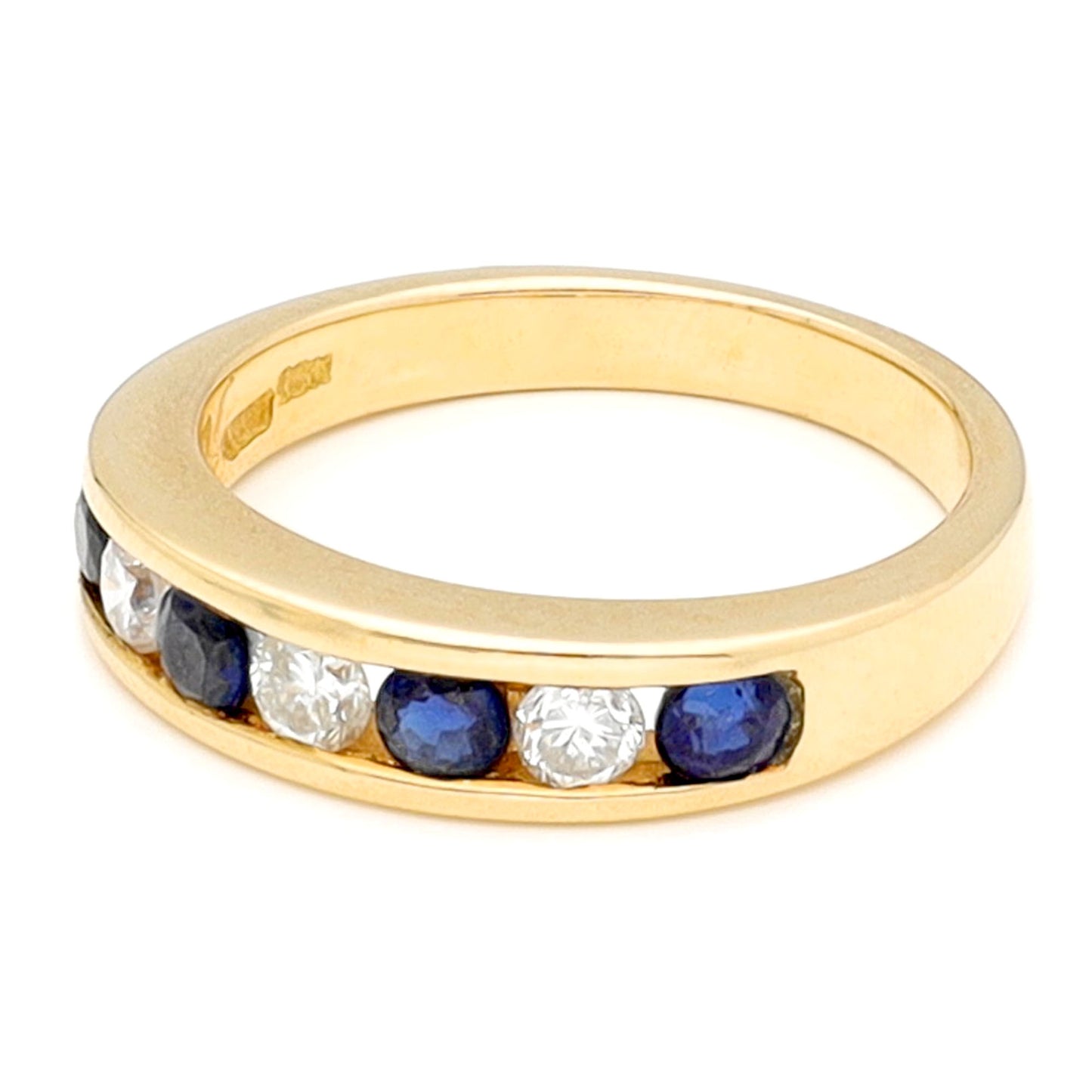 Diamond Sapphire 18k Row Ring 16995-9049