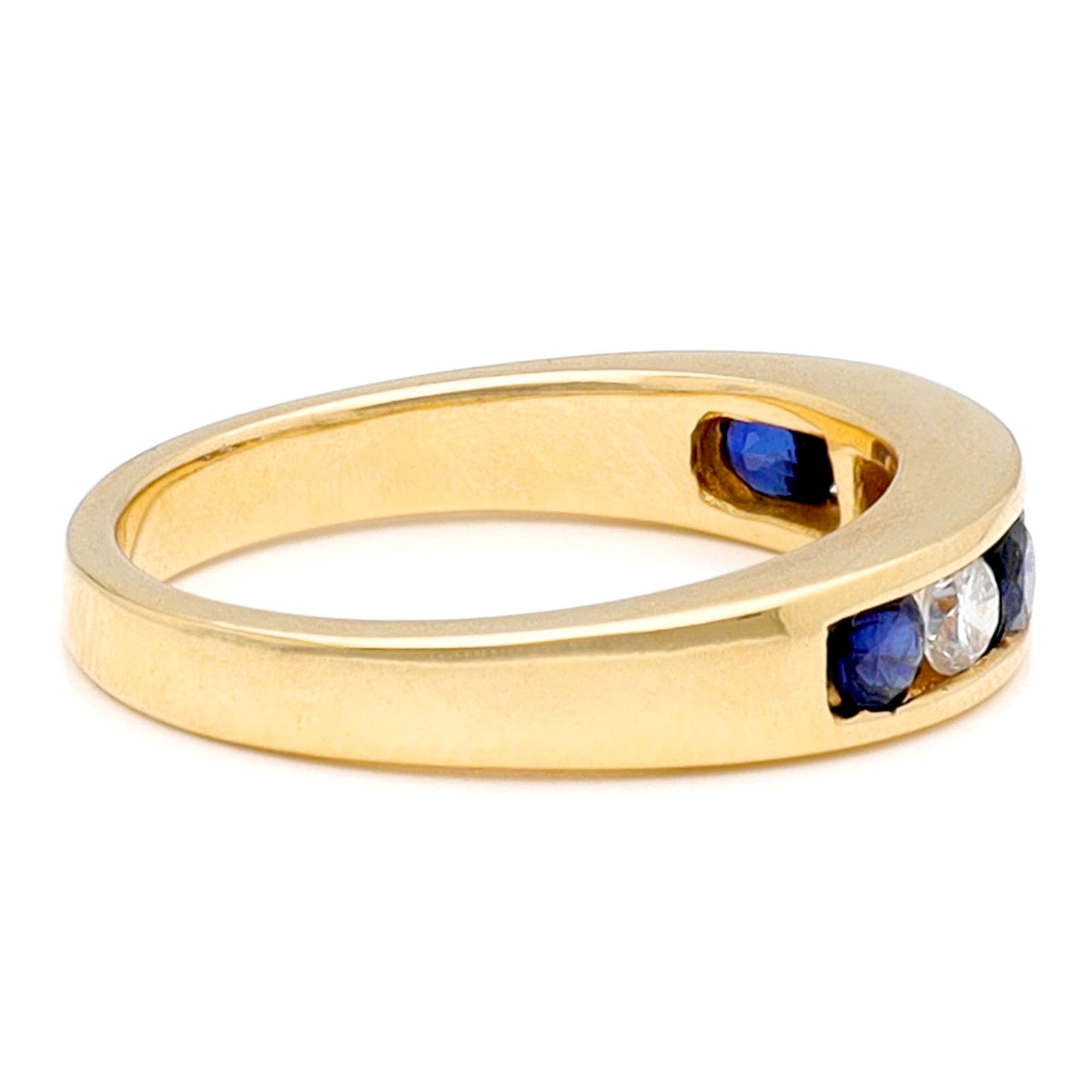 Diamond Sapphire 18k Row Ring 16995-9049