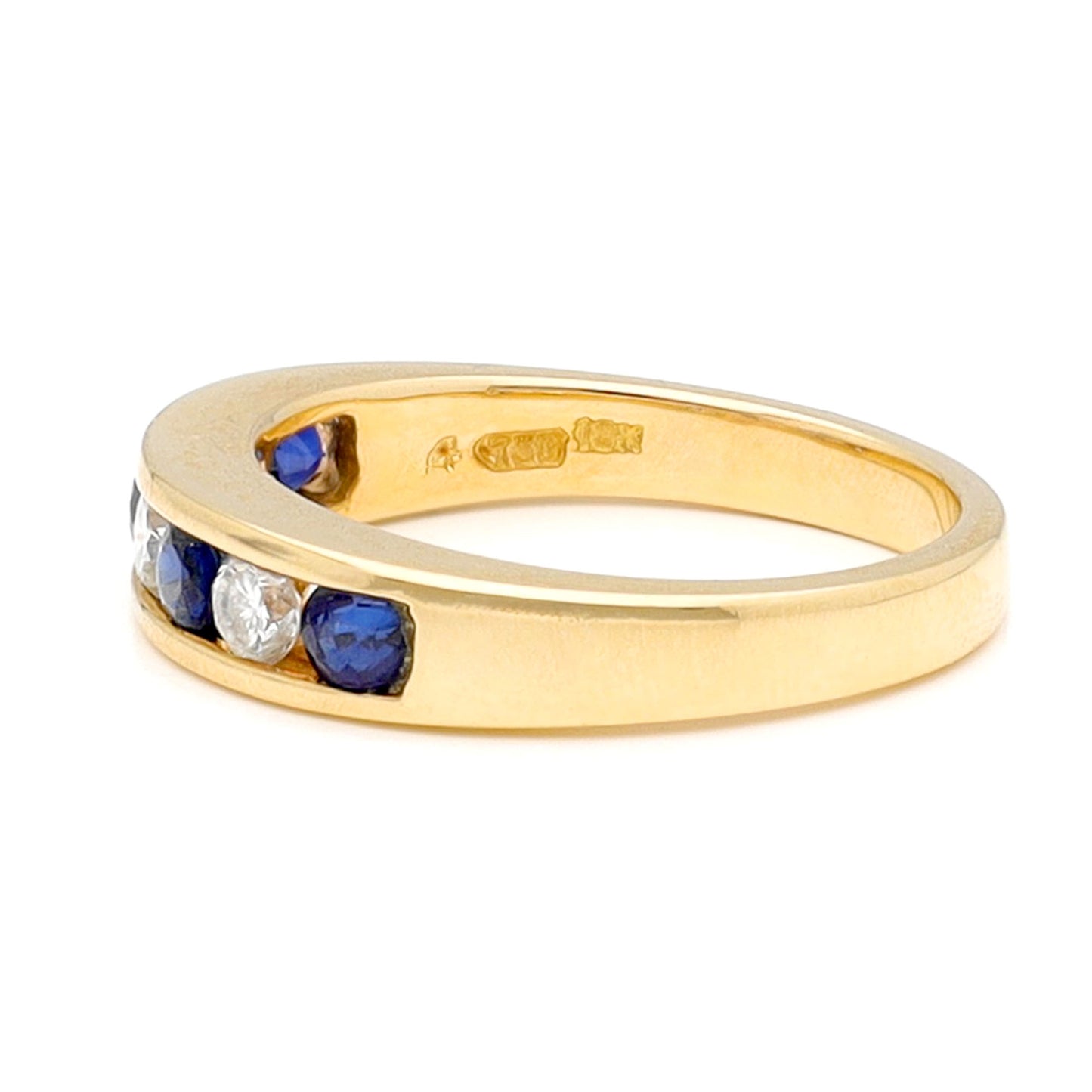 Diamond Sapphire 18k Row Ring 16995-9049