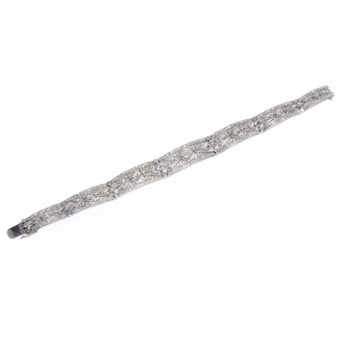 Antique Belle Epoque 4.15ct Diamond Bracelet in Platinum